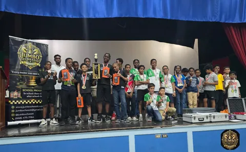 Prize giving on stage
